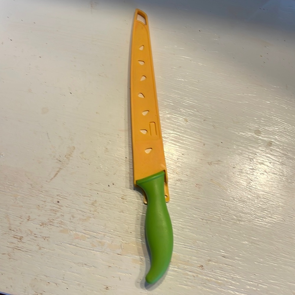 NWT Good Cook 9.5” melon knife with yellow protective sheath